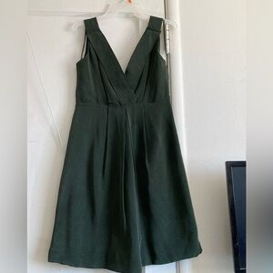 J. Crew Dark Green Strapless Dress